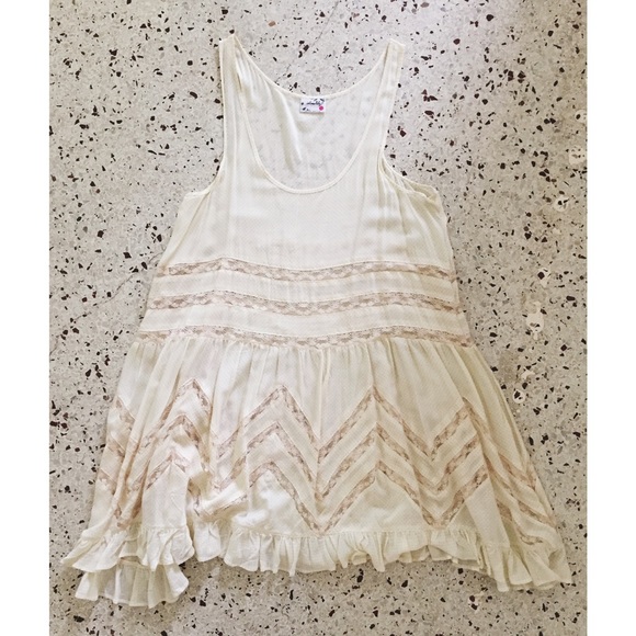 free people intimate voile lace trapeze slip small - Picture 2 of 7